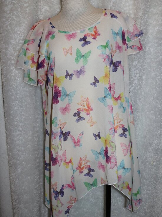 indigo soul Tops - Indigo Soul butterfly tunic size large